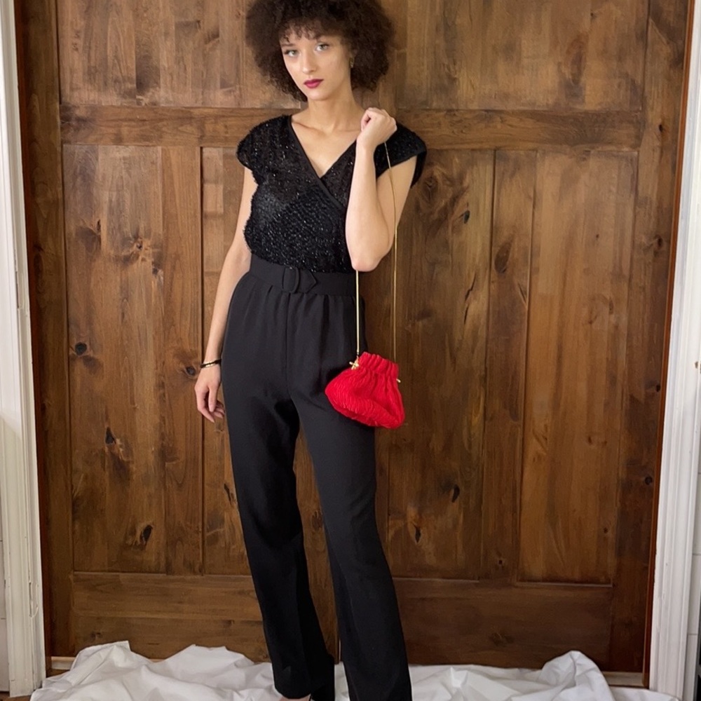 Vintage 70’s Black Disco Jumpsuit
